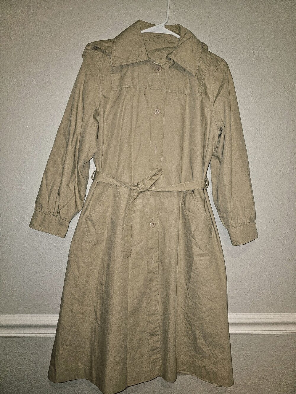 Sears Tan Women’s Trench Coat with Waist Tie